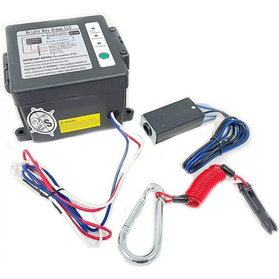 Southwest Wheel Side Load LED Breakaway Kit and Charger w/4' Zip Breakaway Cable