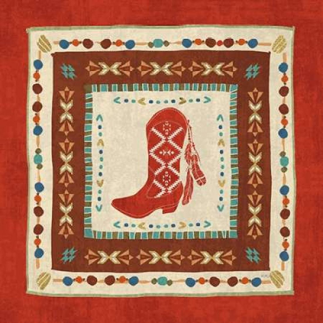 Southwest at Heart Tile II Canvas Art - Veronique Charron (24 x 24)