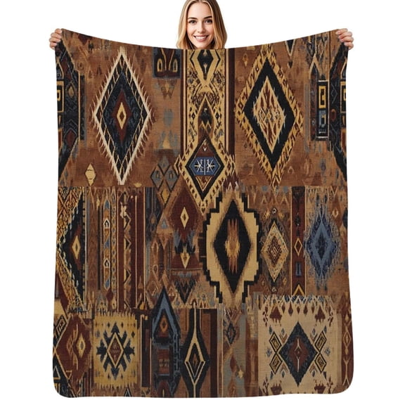 Southwest textile patterned design Flannel Blanket Warm Soft Bedding Throws Winter Camping Chair Sofa Bed