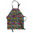 thumbnail image 1 of Southwestern Apron Patchwork Style Pattern in Hand Drawn Style Symbols and Patterns Boho Hippie, Unisex Kitchen Bib Apron with Adjustable Neck for Cooking Baking Gardening, Multicolor, by Ambesonne, 1 of 3