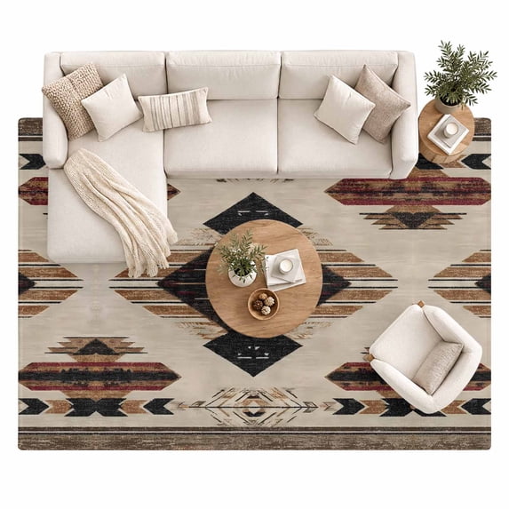 Southwestern Area Rug 8'x10', Rustic American Bohemian Large Area Rugs ...