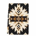 thumbnail image 1 of Southwestern Aztec Microfiber Kitchen Towel, Retro National Style Brown Abstract Soft Absorbent Dish Towels, Quick Drying Washable Dishcloths for Kitchen Cleaning, Drying Dishes, 18x28 Inches, 1 of 9