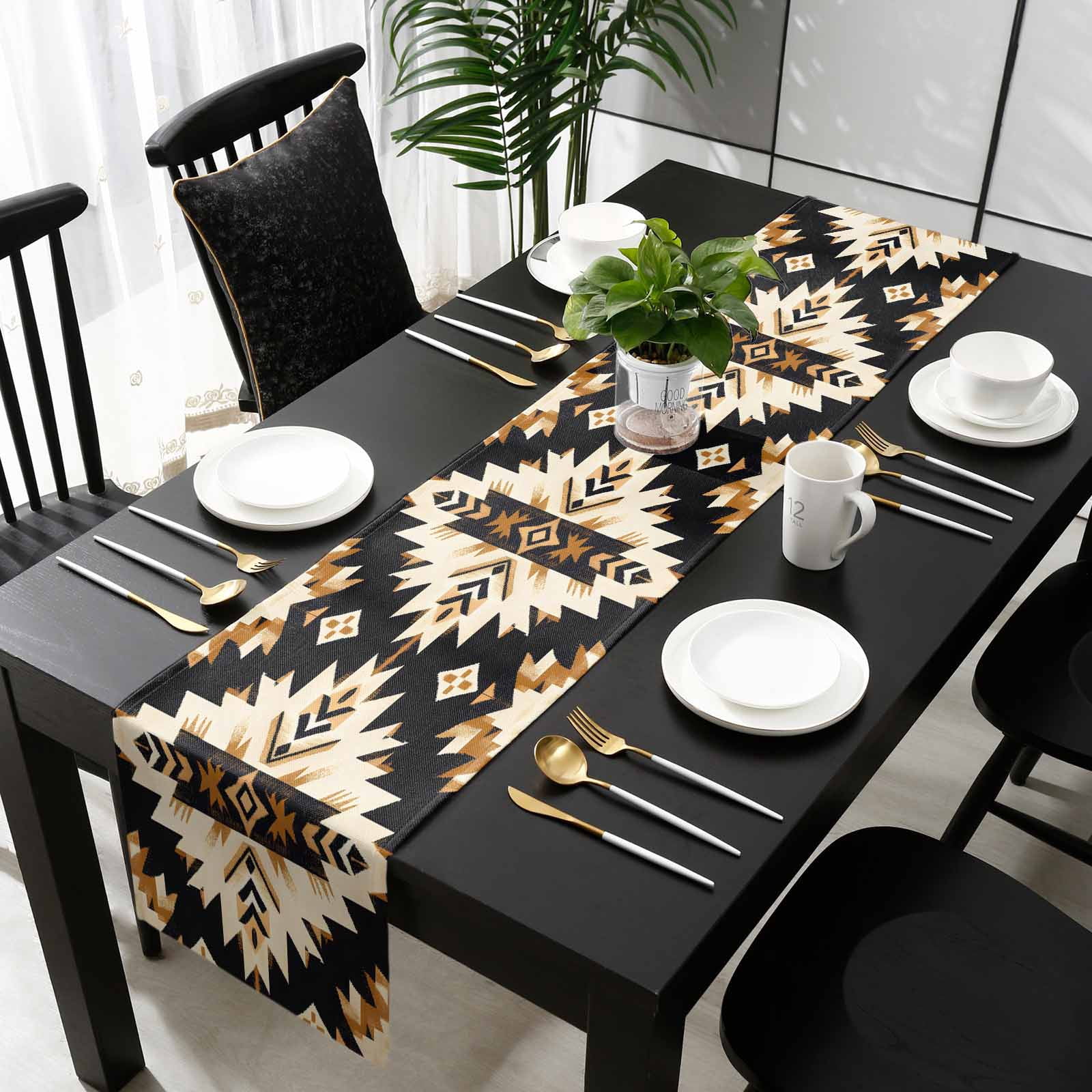 Southwestern Aztec Table Runner 120 Inches Long - Retro National Style ...