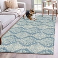 thumbnail image 1 of Southwestern Blue Boho Runner Rug 2.7x5 FT, Non Slip Entryway Carpet, Vintage Mexican Ethnic Flowers Washable Soft Floor Carpet Entrance Mat Non-Shedding Throw Rug for Hallway Laundry Room Bedside, 1 of 9