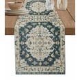 thumbnail image 1 of Southwestern Boho Burlap Cotton Table Runner 13x108 Inches Long, Ethnic Farmhouse Geometric Art Farmhouse Table Runners, Outdoor Dining Tablecloths Decor for Baby Shower/Party/Wedding, 1 of 6