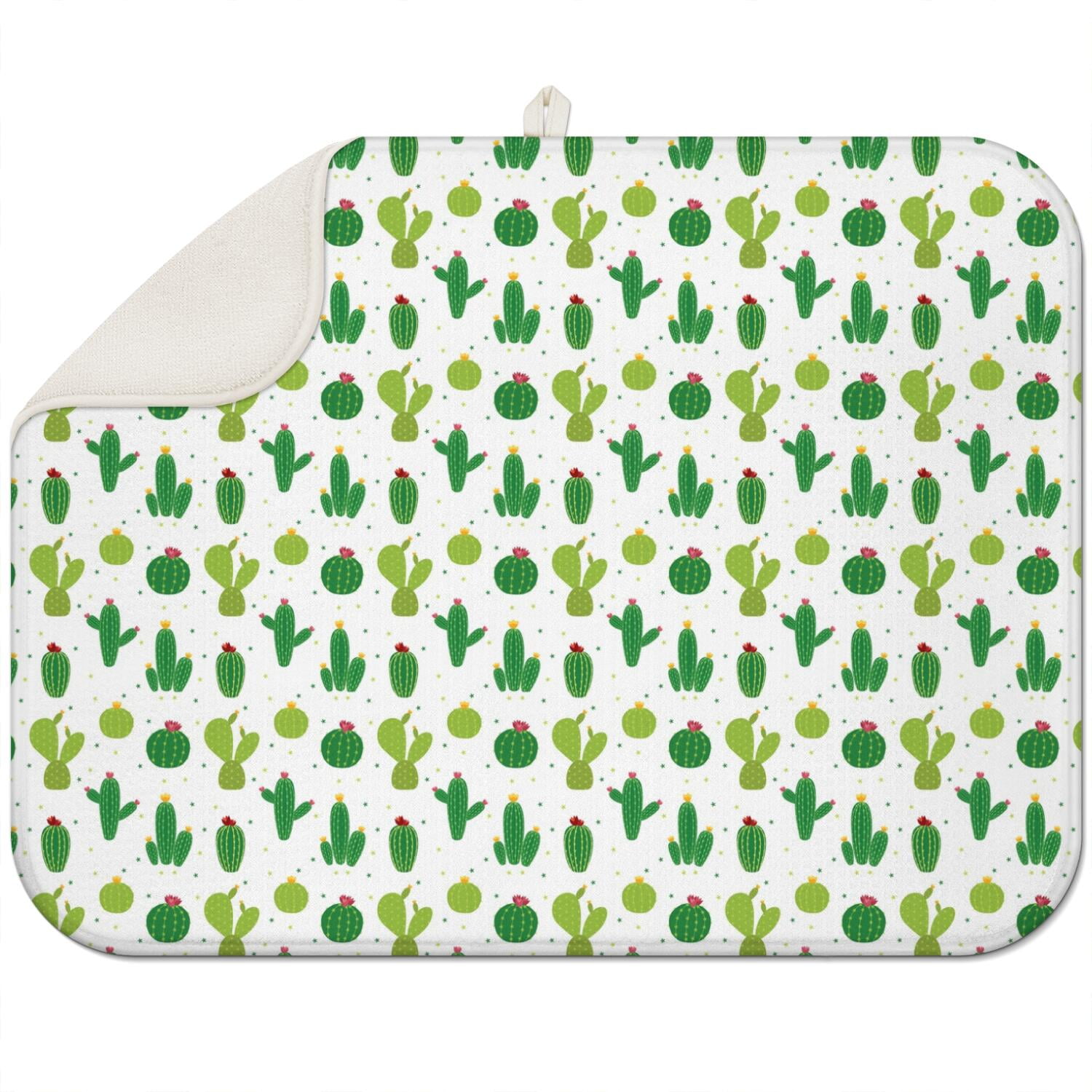 Southwestern Cactus Drying Mat Super Absorbent Microfiber, Foldable ...