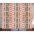 thumbnail image 1 of Ambesonne Southwestern Curtains 2 Panel Set, Native Art Borders, 108" x 108", Multicolor, 1 of 3
