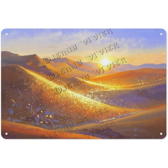 Southwestern Desert Metal Sign  12x16 Inch Tin Wall Art for Home, Garden, or Office  Gift for Adventurers and Nature Lovers