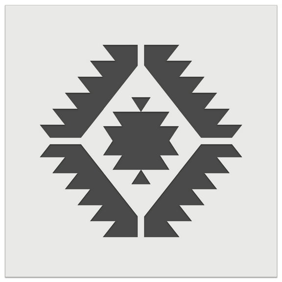 Southwestern Diamond Triangle Pattern DIY Cookie Wall Craft Stencil - 7.0 Inch