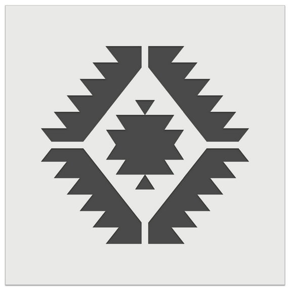 Southwestern Diamond Triangle Pattern DIY Cookie Wall Craft Stencil - 9.0 Inch