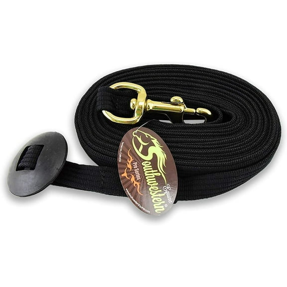 Southwestern Equine Lunge Line for Horses, Cotton Lunge Line with Bolt Snap & Rubber Stop, Durable Horse Lead Rope, Stable Use & Training