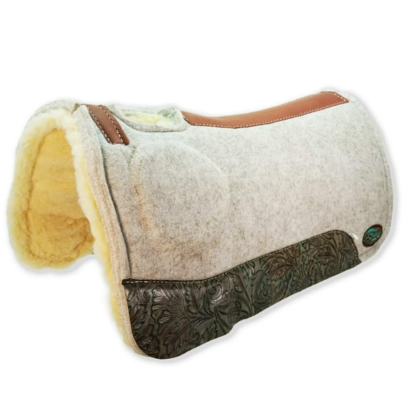 Southwestern Equine OrthoRide Elite Saddle Pad Premium Tan Topper with Fleece Bottom 1"