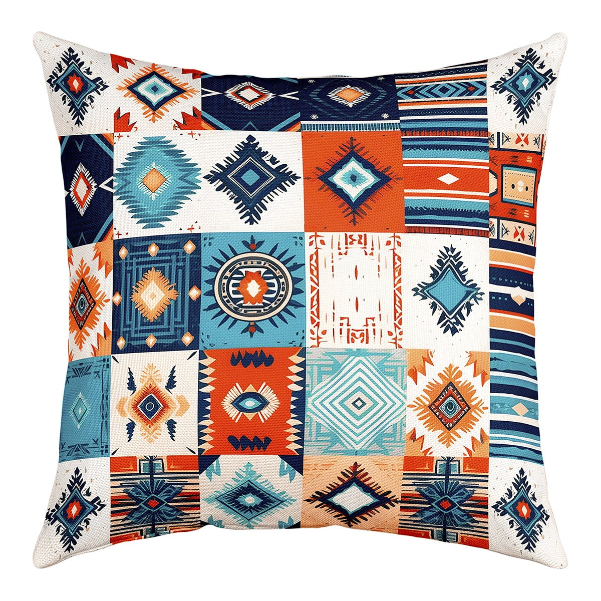 Southwestern Ethnic Pillow Cover 16x16 Inch Western Boho Throw Pillow ...