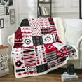 thumbnail image 1 of Southwestern Fleece Blanket Baby 30"X40" Exotic American Tribal Western Throw Blanket Patchwork Boho Aztec Sherpa Blanket for Kids Adults Hippie Geometric Lightweight Fuzzy Blanket Red Black White, 1 of 6