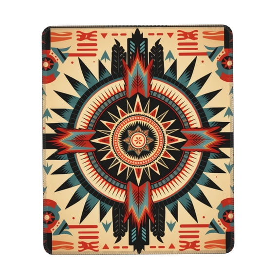 Southwestern Geometric Native American Art Gaming Mouse Pad 10 x 12 inch Rectangle Computer Mousepad Mat Non-Slip Rubber Base for Office Laptop PC
