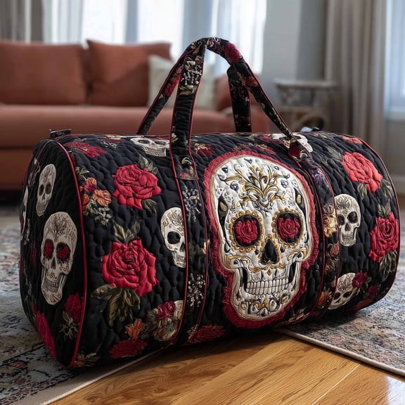 Southwestern Horse Quilted Duffle Bag with Adjustable Strap,Travel Weekender Bag