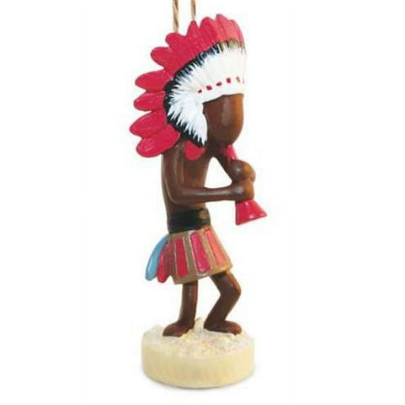 Southwestern Kokopelli Blowing Horn Christmas Holiday Ornament Resin