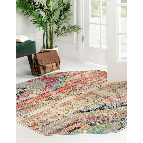 Southwestern/Lodge Tazetta Collection Area Rug 7'11"x7'11" Octagon - Multi