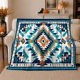 thumbnail image 1 of Southwestern Medallion Sofa Pumpkins Festive Boho Style, Festive Halloween Scene, Warm Flannel Blanket for Living Room and Reading Nook, Art Lovers Halloween Gift, Festive Home Decor, 1 of 9