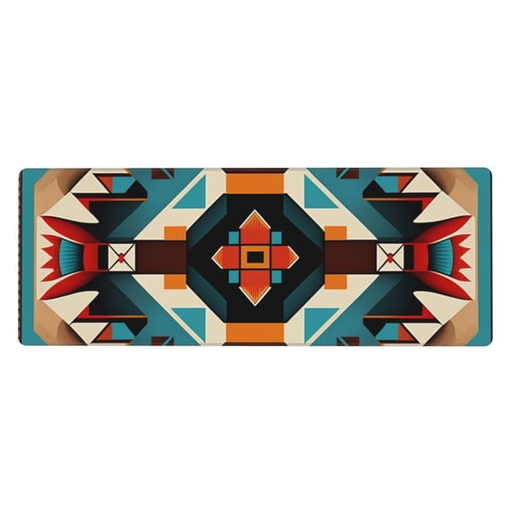 Southwestern Native American Geometric Mouse Pad Extended Large Gaming Mousepad Non-Slip Rubber Big Keyboard Desk Mat 31.5 X 11.8 Inch