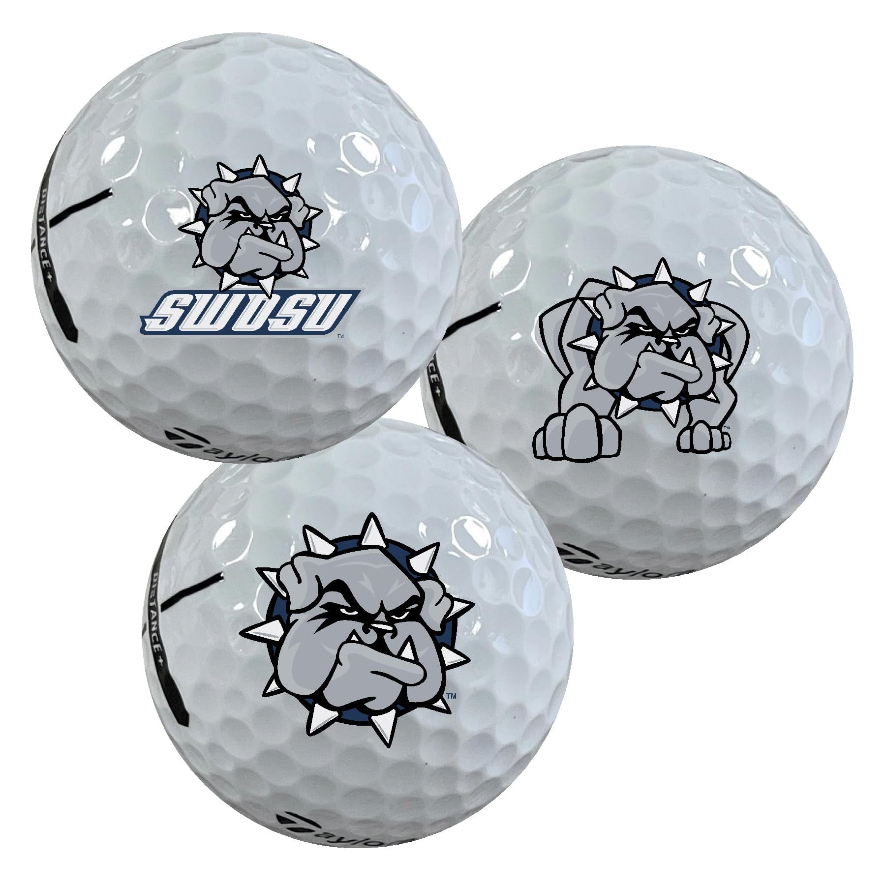 Southwestern Oklahoma State University Bulldogs Logo Edition Taylormade Distance+ Golf Balls 12-Pack (Dozen)