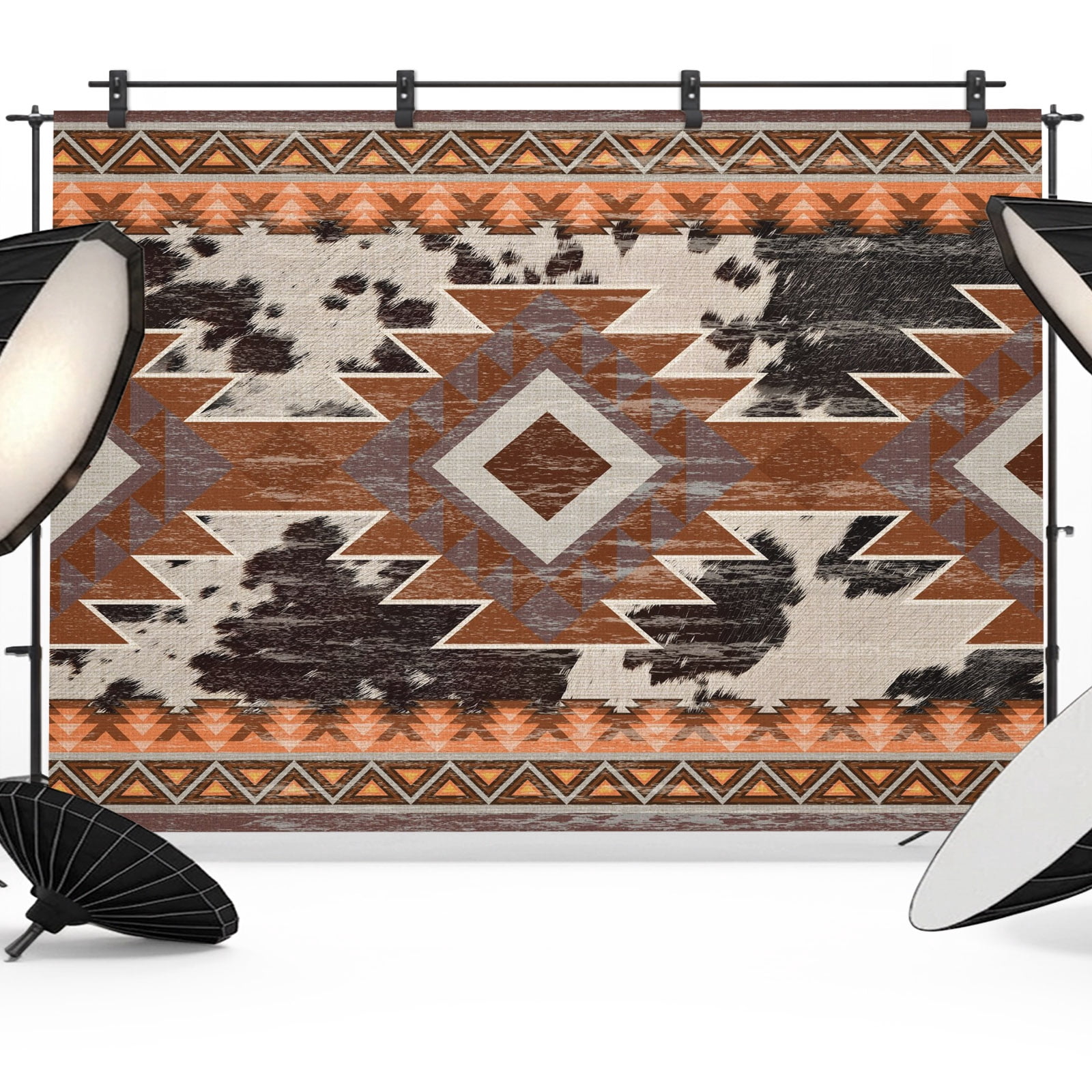 Southwestern Photography Backdrop 7x5FT, Native American Aztec Cow ...