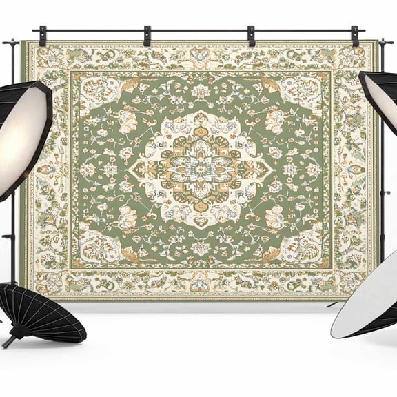 Southwestern Sage Green Backdrop for Photoshoot,Photography Photo Studio Background Wall Backdrop,Tribal Antique Boho-Chic Heritage Back Drop Banner Panel for Portraits Wedding Live Streaming 7x5Ft