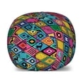 thumbnail image 1 of Southwestern Storage Toy Bag Chair, Patchwork Style Pattern in Hand Drawn Style and Patterns Boho Hippie, Stuffed Animal Organizer Washable Bag, Small Size, Multicolor, by Ambesonne, 1 of 3