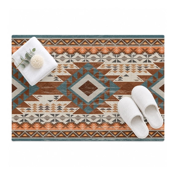 Southwestern Style Area Rug 2'x3', American Bohemian Mat Non-Slip ...