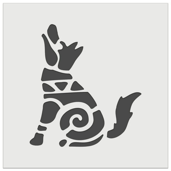 Southwestern Style Tribal Coyote Wolf Dog DIY Cookie Wall Craft Stencil - 3.5 Inch