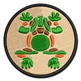 thumbnail image 1 of Southwestern Style Tribal Frog Toad Applique Multi-Color Embroidered Hook & Loop Patch - 2.0 Inch Mini, 1 of 5
