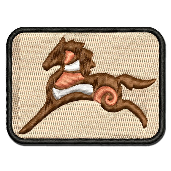 Southwestern Style Tribal Horse Applique Multi-Color Embroidered Iron-On Patch - 2.0 Inch Mini