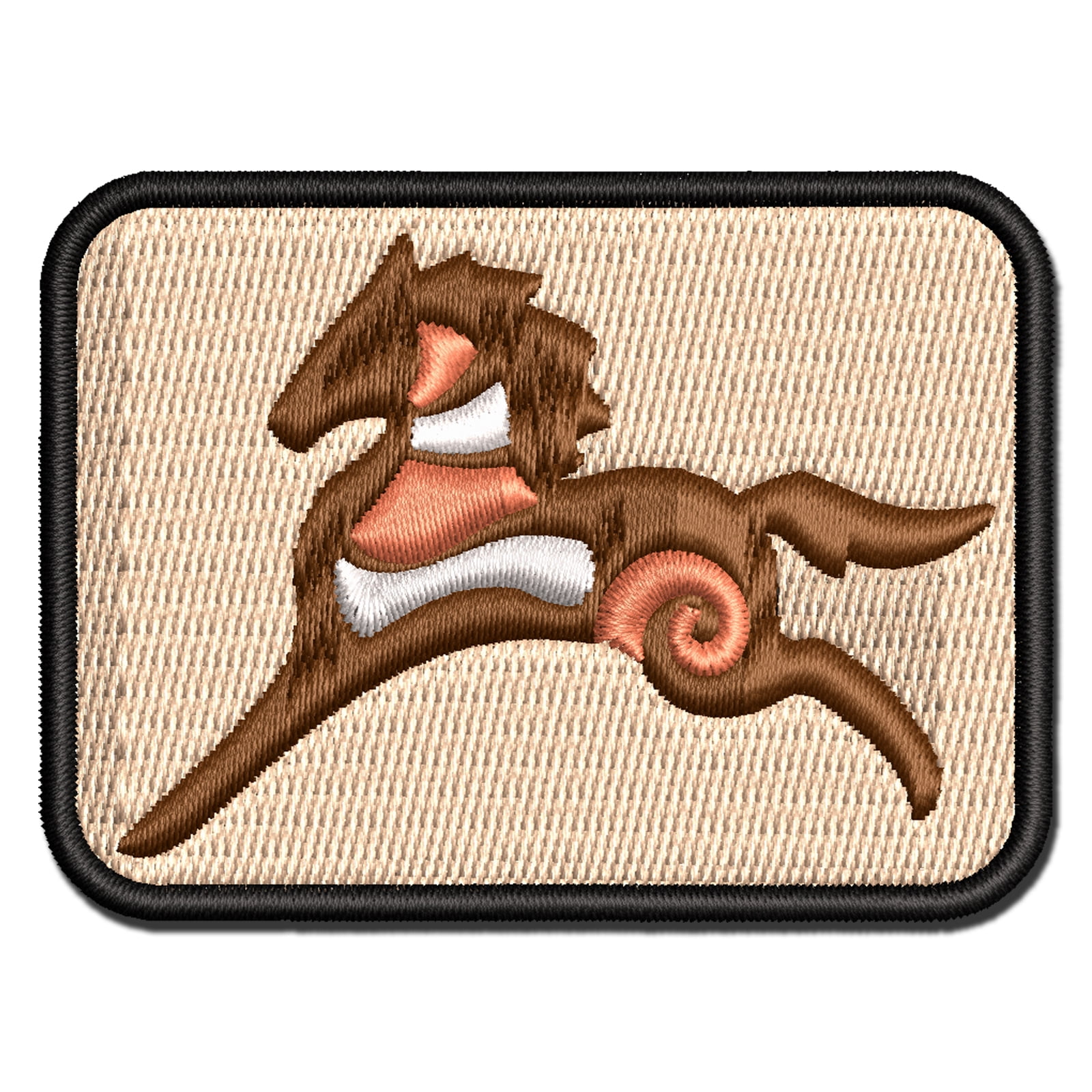 Southwestern Style Tribal Horse Applique Multi-Color Embroidered Iron-On Patch - 3.5 Inch Large