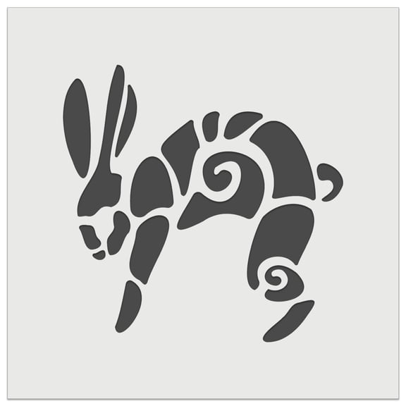 Southwestern Style Tribal Jackrabbit Hare Bunny DIY Cookie Wall Craft Stencil - 7.0 Inch