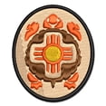 thumbnail image 1 of Southwestern Style Tribal Turtle Tortoise Terrapin Applique Multi-Color Embroidered Iron-On Patch - 2.0 Inch Mini, 1 of 5