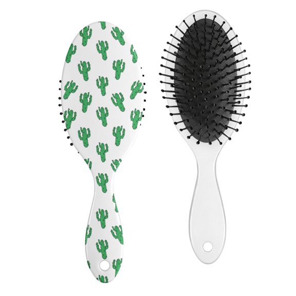 Southwestern Succulent Hair Brush, Retro Desert Succulent Detangler Paddle Brush with Cute Kawaii Minimalist Botanical Cactus Design, Soft Bristle Hairbrush for Wet & Dry Hair