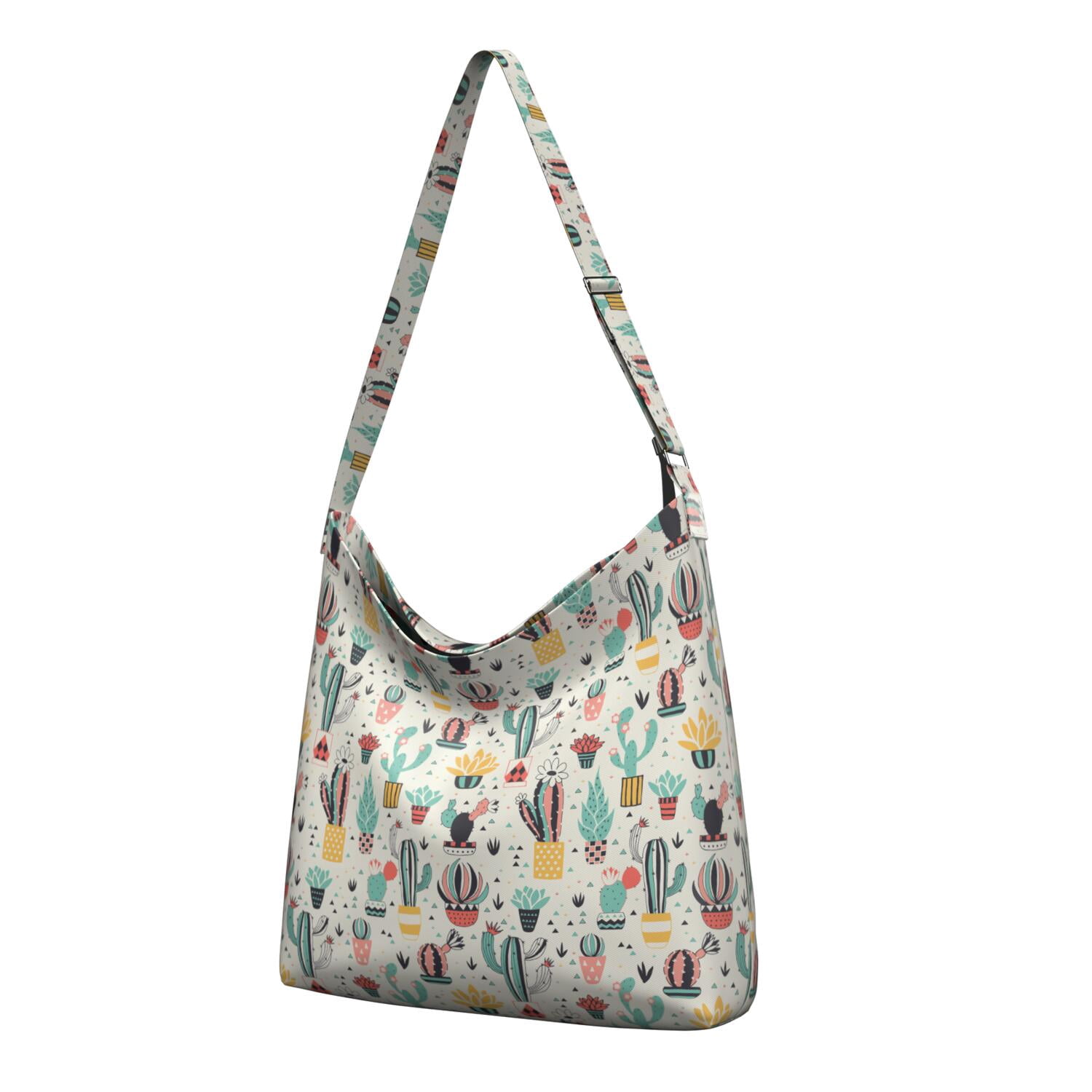 Southwestern Succulent Sling Bag - Minimalist Casual Tote with Spacious Interior & Adjustable Strap for Work, College & Shopping