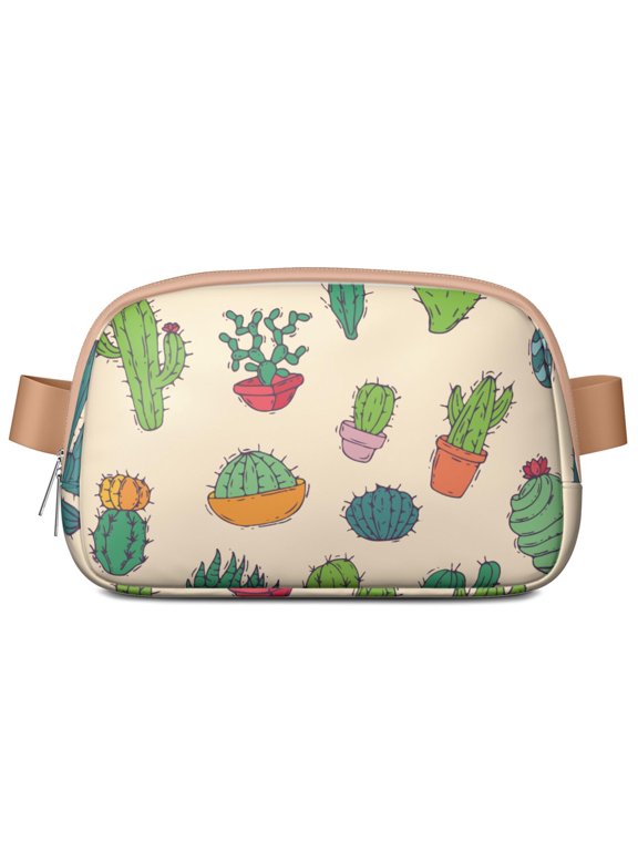 Southwestern Succulent Sling Bag for Women – Durable Botanical Cactus Fanny Pack with Lightweight Poly & Multi-Compartments – Desert Style Crossbody for Outdoor Life