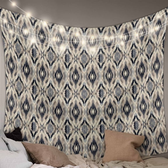 Southwestern, Tapestry for Bedroom Wall Hanging Tapestry, Abstract Tribal Native Geometric Grey Ceiling Backdrop Tapestries Poster Blanket Wall Decor for Teens Room Living Room Dorm 51" x 59"