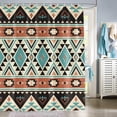 thumbnail image 1 of Southwestern Tribal Aztec Shower Curtain for Bathroom, American Native Ethnic Geometric Western Boho Shower Curtain Sets, Waterproof Fabric Bathroom Accessories Sets with Hooks, 1 of 5