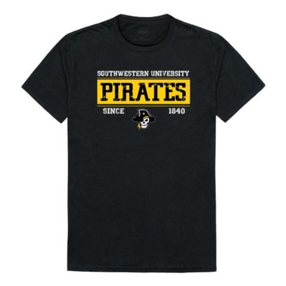 Southwestern University Pirates College Established T-Shirt, Black - Small