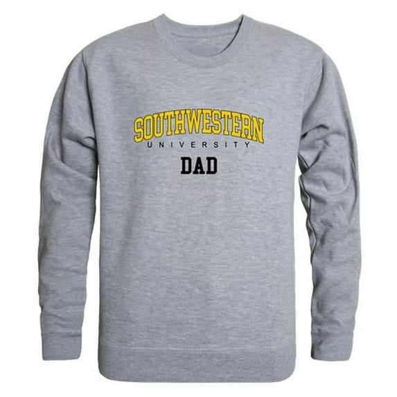 Southwestern University Pirates Dad Crewneck Sweatshirt, Heather Grey - Extra Large