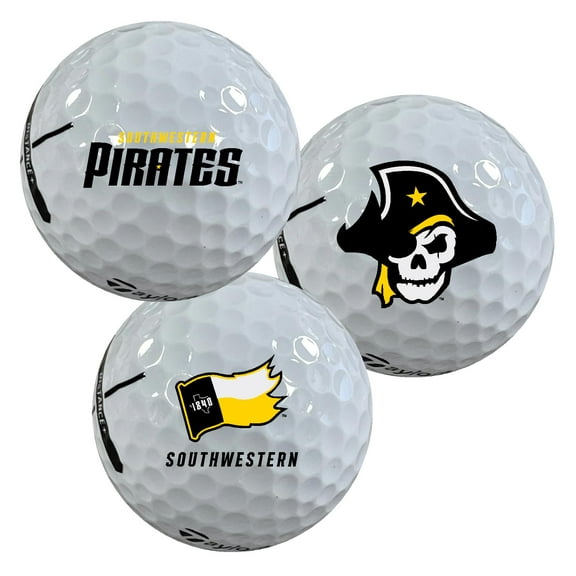 Southwestern University Pirates Logo Edition Taylormade Distance+ Golf Balls 12-Pack (Dozen)