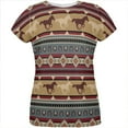 thumbnail image 1 of Southwestern Wild Horses Pattern All Over Womens T Shirt Multi MD, 1 of 2