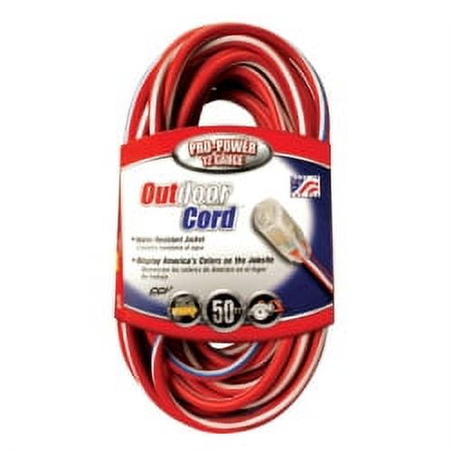 Southwire 02548usa1 12/3 50' Contractor Grade American Made Extension Cord with Lighted End