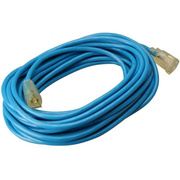 Southwire 02568 50-Foot 12/3 Cold Weather Extension Cord, Blue