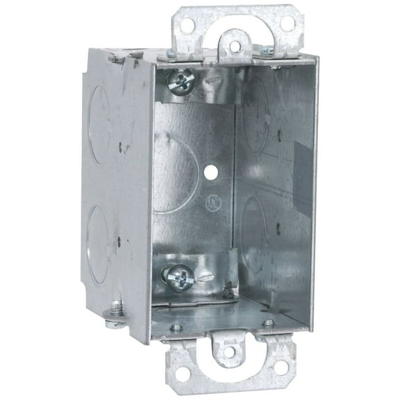 RACO 1-Gang Steel Welded Electrical Wall Box G602-R - Galvanized Steel - Silver