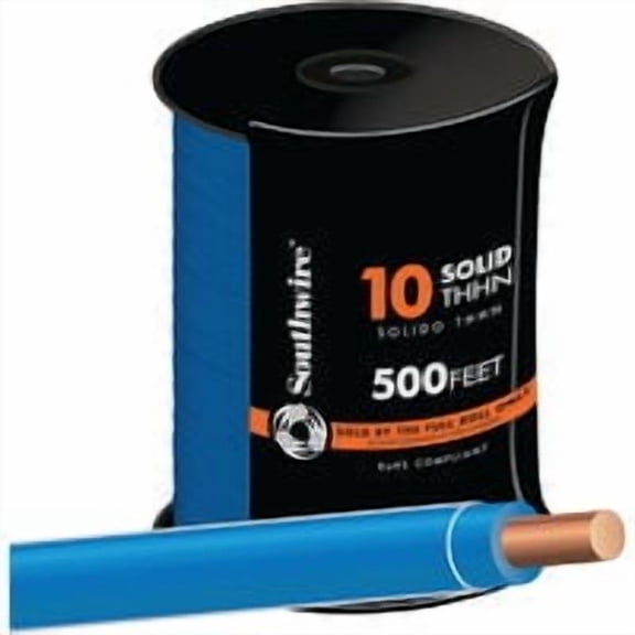 Southwire 10 AWG Solid THHN Wire - Copper Conductor, Nylon Jacket - 500' Multicolor