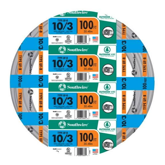 Southwire 100' 10-3 UF W/G Outdoor Wire