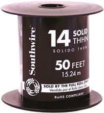 Southwire Simpull Thhn, 14 Gauge Thhn Solid Wire, Red, 50' Per Roll